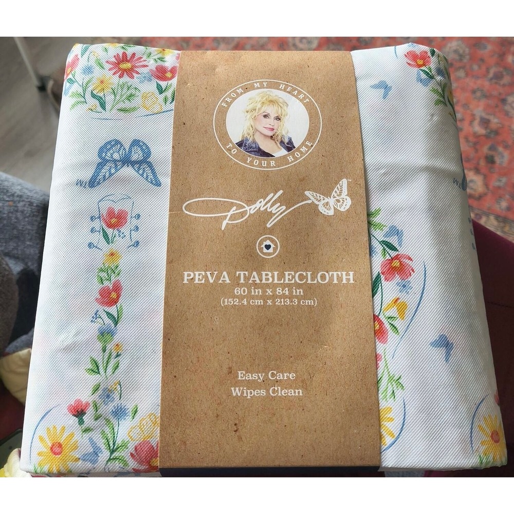 Dolly Parton From My Heart To Your Home PEVA Tablecloth 60 in x 84 in